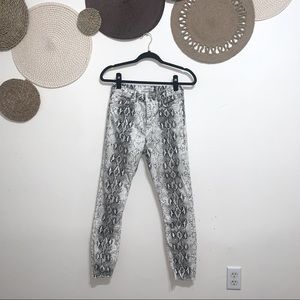 ZARA Snake Print Skinny Jeans
